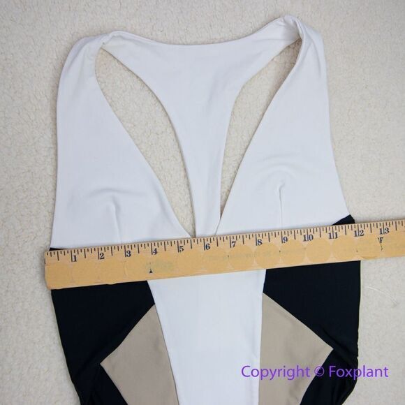 NEW MBM swim one piece swimsuit colorblock, size S - Picture 3 of 16